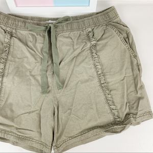 Susina Green Ruffle Shorts